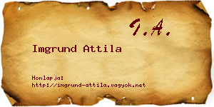 Imgrund Attila névjegykártya